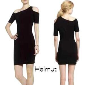 Helmut Black BodyCon Cut Out Party Event WhimsiGoth Mini Dress NWOT Size SP